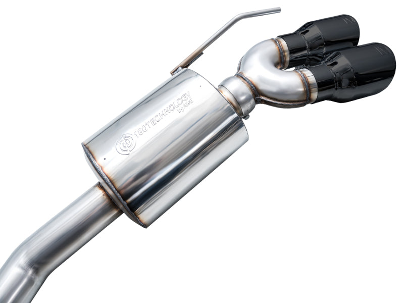 AWE Tuning 2020+ Ford Explorer ST Touring Edition Exhaust w/ Diamond Black Tips - 3015-43625
