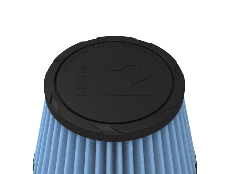 aFe POWER Universal Clamp-On Air Filter w/ D2 Dura-Dry Media - 5.5in F x 7in B x 4.75in T x 5in H - 21-55505V