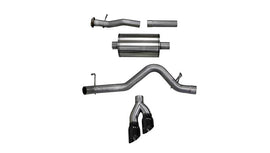 Corsa 2017-22 Chevrolet Colorado 3.7L Extended Cab Sport Cat-Back System Single Rear Exit Black Tips - 14745BLK