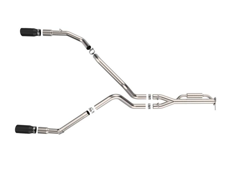 aFe 25-26 Ram 1500 L6-3.0L (tt) Vulcan Series SS Cat Back Exhaust System w/ Black Tips - 49-32088-1B
