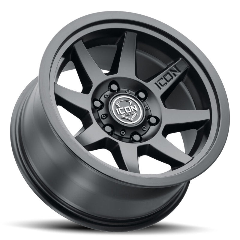 ICON Rebound 17x8.5 5x5 -6mm Offset 4.5in BS 71.5mm Bore Satin Black Wheel - 1917857345SB