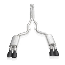 Load image into Gallery viewer, Stainless Works 2020 Ford GT500 Legend Catback X-Pipe Exhaust Factory Connect - Black Tips - GT500CBXFCLB