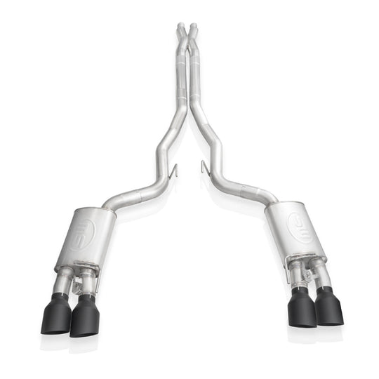 Stainless Works 2020 Ford GT500 Redline Catback X-Pipe Exhaust Factory Connect - Black Tips - GT500CBXFCRB