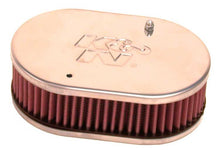 Load image into Gallery viewer, K&amp;N Universal Custom Air Filter - Oval - Red - 51mm Neck Flange - 56-9105