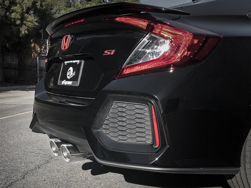 aFe Takeda 3in 304 SS Cat-Back Exhaust System w/Polished Tips 2017+ Honda Civic Si (4dr) I4 1.5L (t) - 49-36621-P