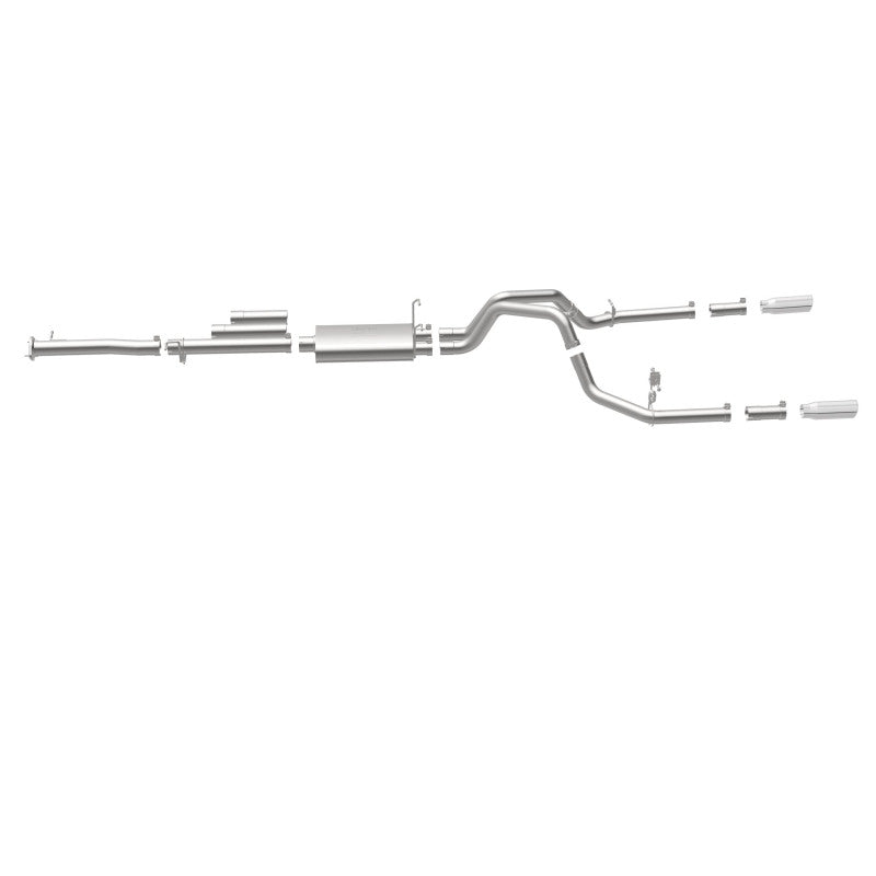 MagnaFlow Stainless Cat-Back Exhaust 2015 Chevy Silverado 2500HD 6.0L Dual Split Rear Exit 4in - 19027