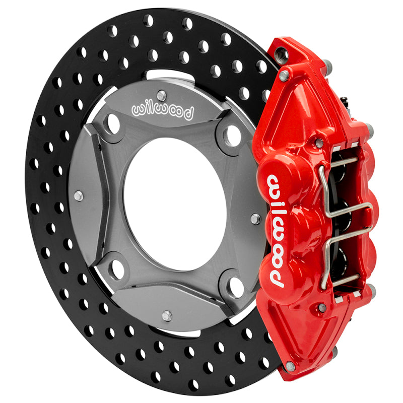 Wilwood kit rear UTV polaris rzr xp turbo 2016-21 11.25 rotor drilled red - 140-17574-DR