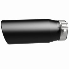 Load image into Gallery viewer, MagnaFlow Tip Stainless Black Coated Single Double Round Single Outlet 5in Dia 4in Inlet 13in L - 35240