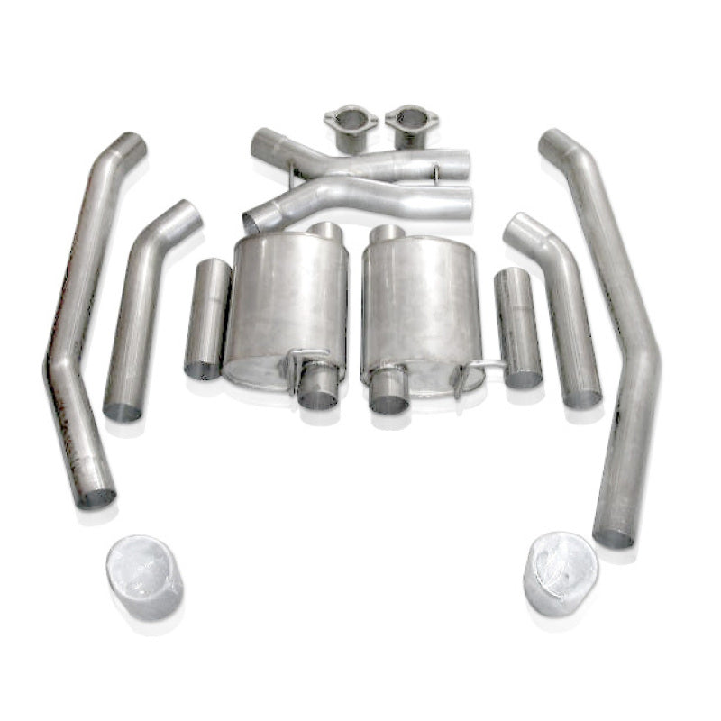 Stainless Works 2005-06 GTO 3in Catback Chambered Mufflers X-Pipe - 05GTOTMCB