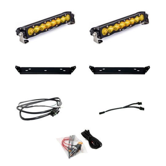 Baja Designs 2021+ Ford Raptor S8 Behind Grill Kit -10in. Amber D/C - 448066