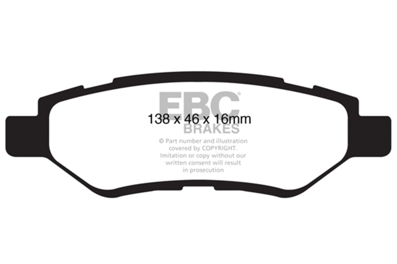 EBC 09-15 Chevrolet Camaro 3.6L Bluestuff Rear Brake Pads - DP51829NDX