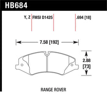 Load image into Gallery viewer, Hawk 10-13 Range Rover/Range Rover Sport Supercharged Performance Ceramic Street Front Brake Pads - HB684Z.694