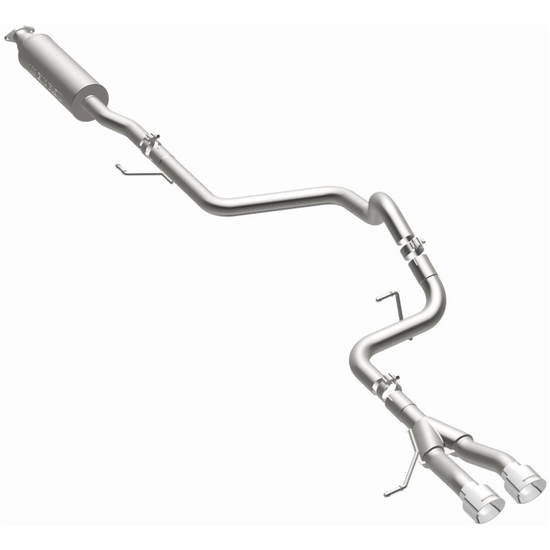 MagnaFlow 13 Hyundai Veloster 1.6L Turbo Dual Center Rear Exit Stainless Cat Back Perf Exhaust - 15215