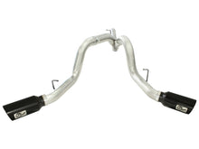 Load image into Gallery viewer, aFe MACHForce XP Exhaust Aluminized Dual Split DPF Back 11-15 GM Diesel Truck V8-6.6L (td) (BLK tip) - 49-04043-B