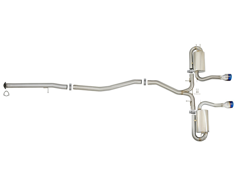 aFe Takeda 3in 304 SS Cat-Back Exhaust System w/ Blue Tips 2017+ Honda Civic Si 4Dr I4 1.5L (t) - 49-36621-L