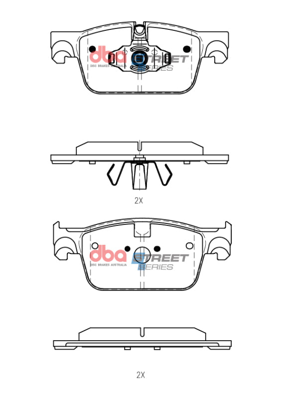 DBA 19-22 Volvo S60 (322mm Front Rotor) Street Series Front Brake Pads - DB15250SS