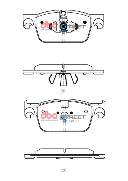 DBA 19-22 Volvo S60 (322mm Front Rotor) Street Series Front Brake Pads - DB15250SS