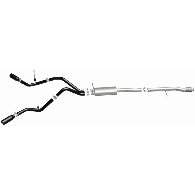 MagnaFlow SYS Cat-Back 3.5in Black Dual Split Rear Tips 14-15 Chevy Silverado/GMC Sierra 4.3L-5.3L - 15360