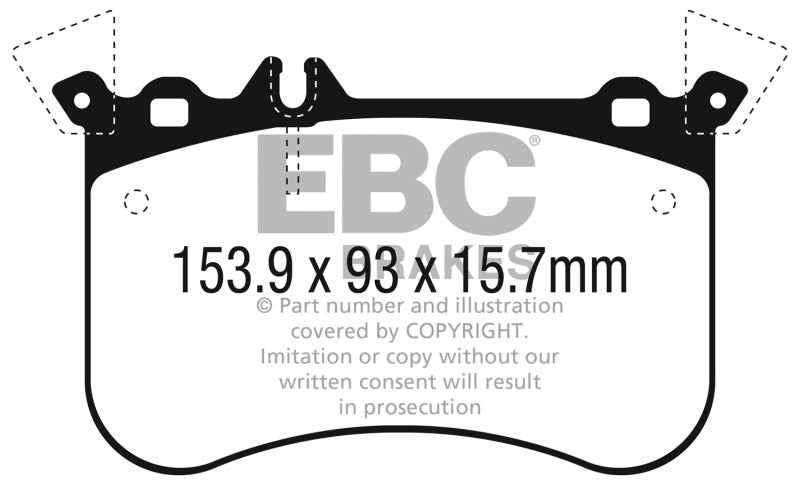 EBC 2014+ Mercedes-Benz CLA45 AMG 2.0L Turbo Redstuff Front Brake Pads - DP32311C