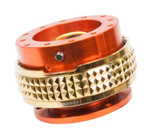 Load image into Gallery viewer, NRG Quick Release Kit - Pyramid Edition - Orange Body / Chrome Gold Pyramid Ring - SRK-210OR/CG