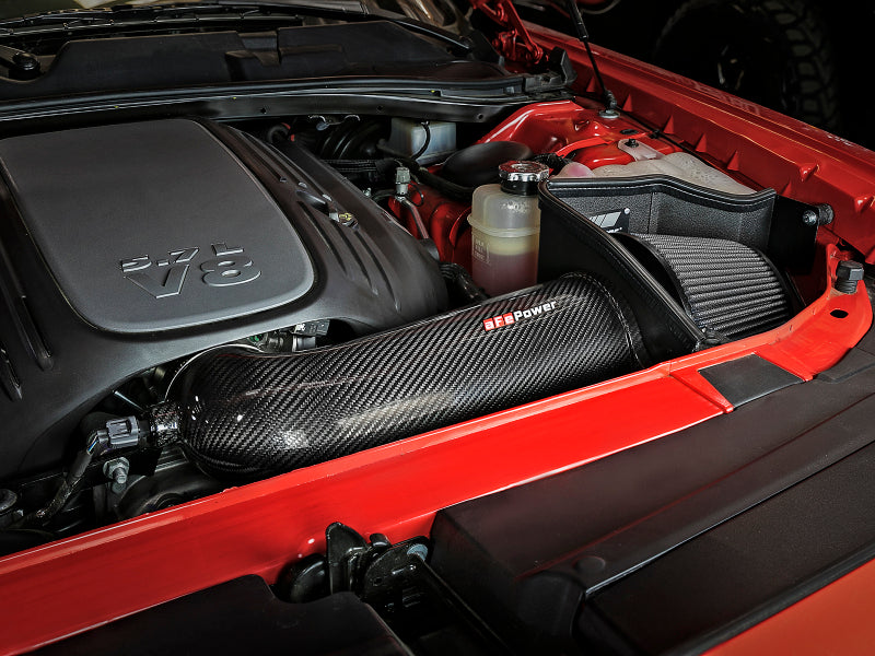 aFe POWER Magnum FORCE Carbon Fiber Stage 2 Track Series Pro Dry S CAIS - 11-18 Dodge Challenger V8 - 51-12162-C