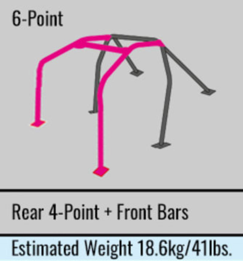 Cusco D1 Chromoly 2-Psgr 6pt Dash Through Roll Cage 07-13 Mini Cooper S (R53) (S/O No Cancel/Return) - BM0 265 E