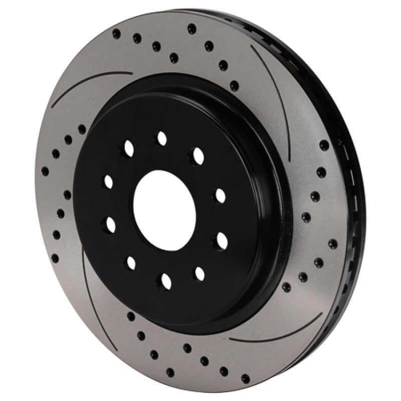Wilwood SRP Drilled & Slotted Performance Rotor - Right Hand Side - Black Electro Coat - 160-16966-BK