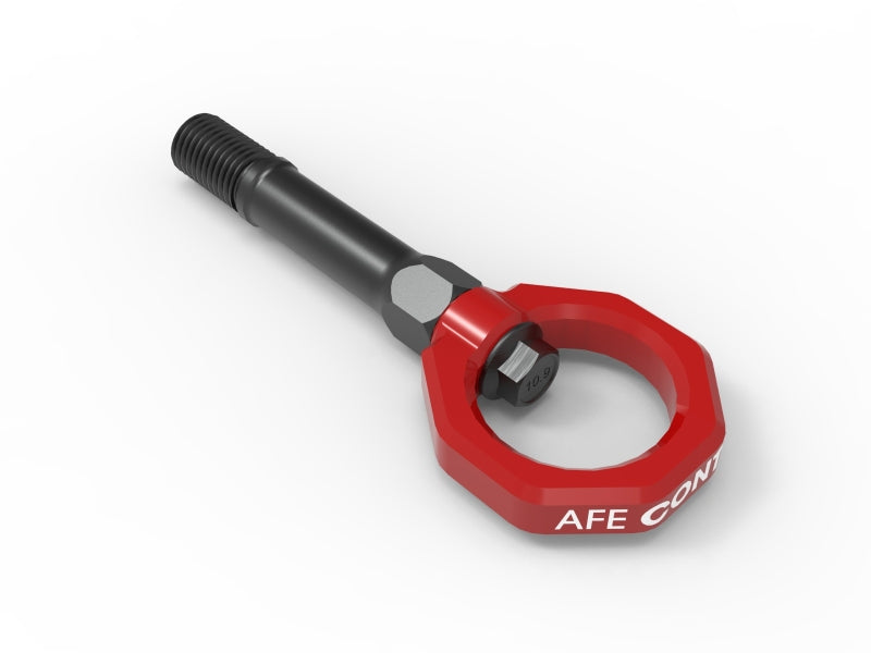 aFe CONTROL Front Tow Hook Nissan Z 23-25 V6-3.0LRed - 450-712001-R
