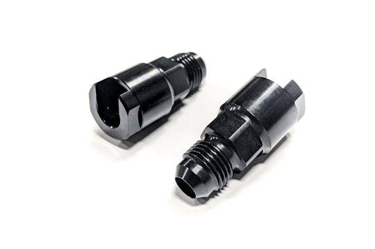 Haltech Flex Fuel Fittings 3/8 (GM Spring Lock) to -6AN Male w/Two Fittings - HT-011030