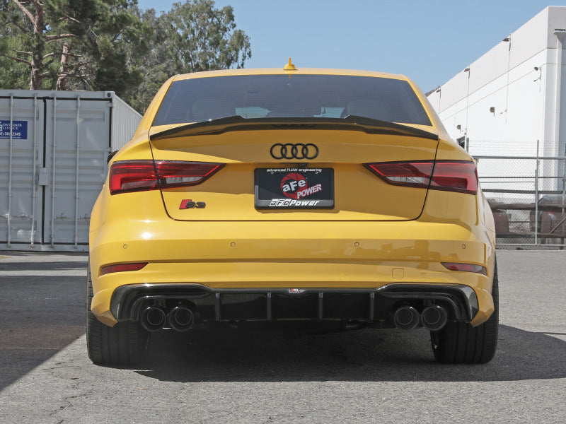 aFe MACHForce XP 3in-2.5in 304SS Exhaust Cat-Back 15-20 Audi S3 L4-2.0L (t) - Black Tips - 49-36442-B