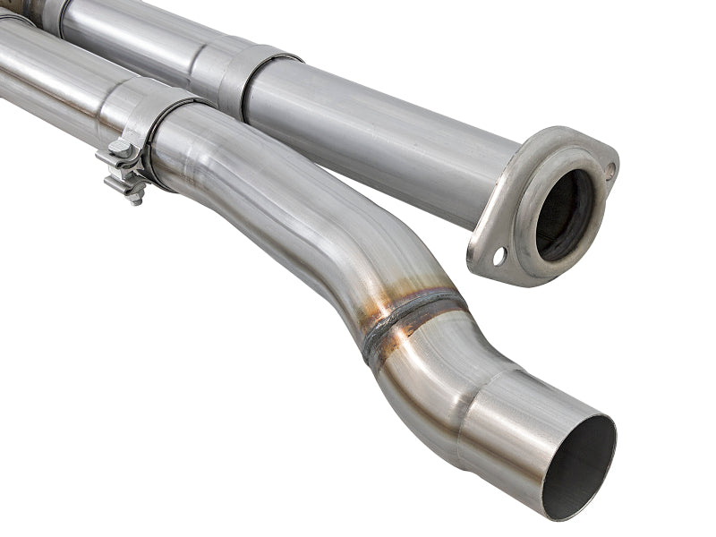 aFe MACHForce XP Exhaust Cat-Back SS-409 2017 Ford F-150 Raptor V6-3.5L (tt) w/ Polished Tips - 49-43045-P