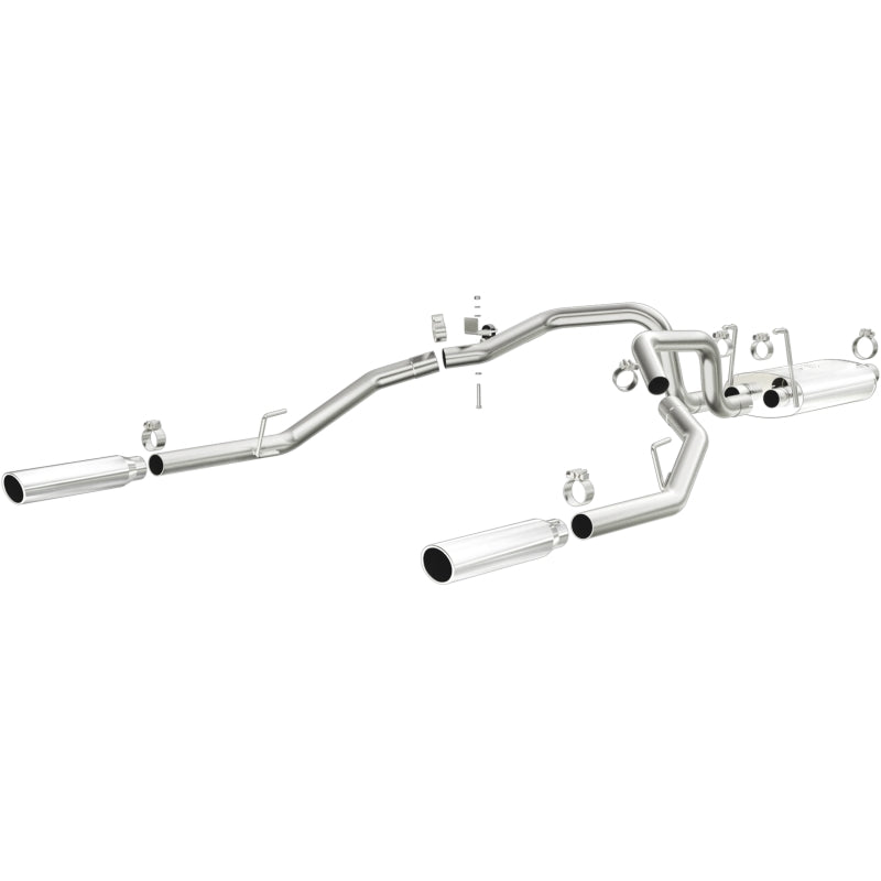Magnaflow 09-13 Dodge Ram 1500 V6 3.6L Dual Spilt Rear Exit Polished Stainless C/B Perf Exhaust - 15249