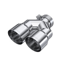 Load image into Gallery viewer, MBRP 3in ID / Dual 4in OD Out Staggered L 9.87in / R 9.37in Single Wall T304 SS Univ Exhaust Tip - T5182