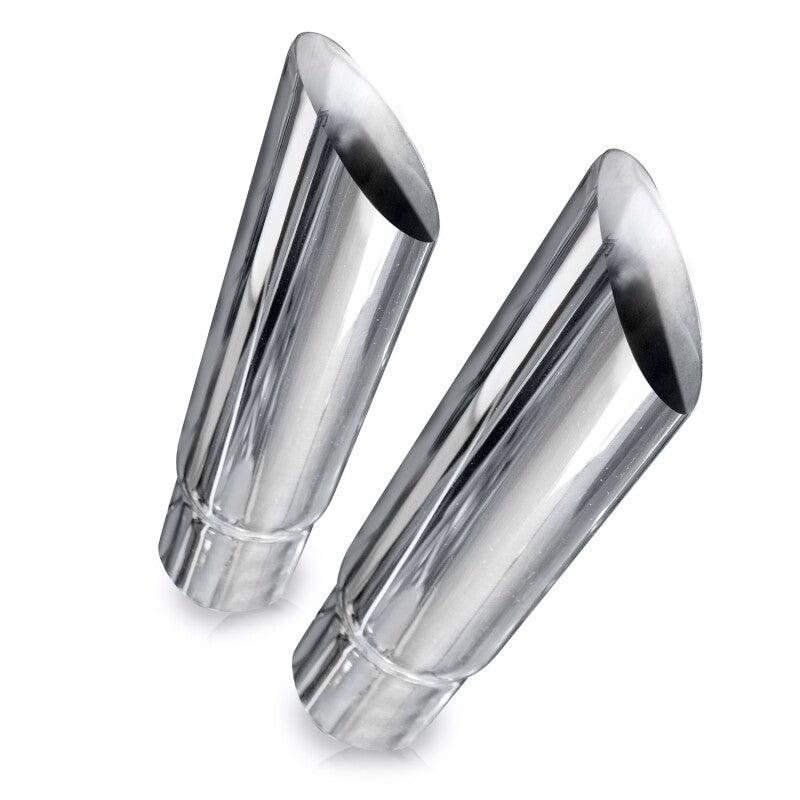 Stainless Works Angle Cut Resonator Tips 2in ID Inlet 3in Body - 770200