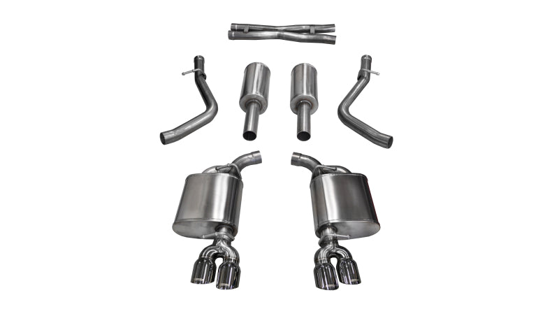 Corsa 2015-2017 Dodge Challenger Sport Cat-Back Dual Rear Exit with Twin 3.5in Polished Pro-Seri - 14986