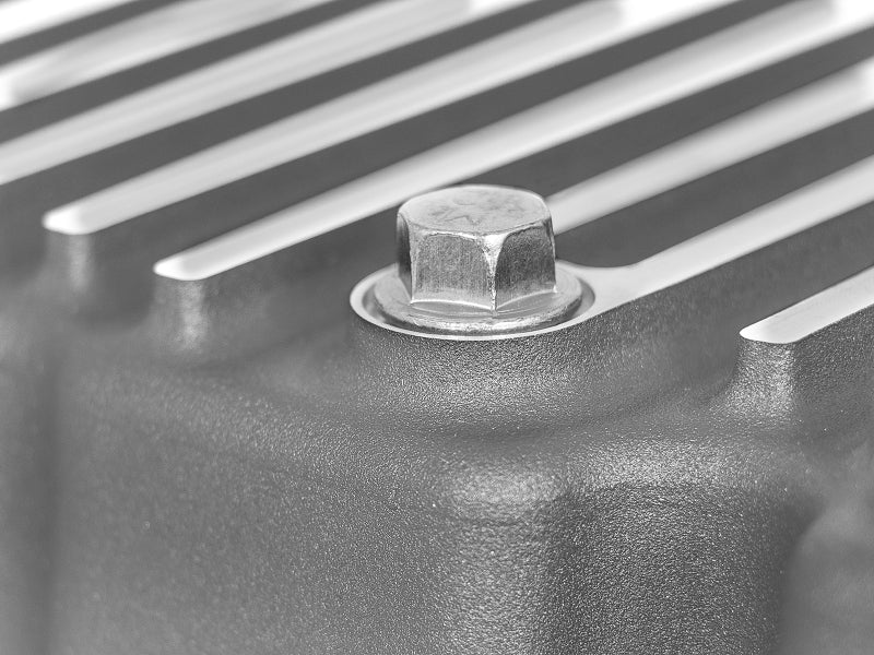aFe Street Series Engine Oil Pan Raw w/ Machined Fins; 11-17 Ford Powerstroke V8-6.7L (td) - 46-70320