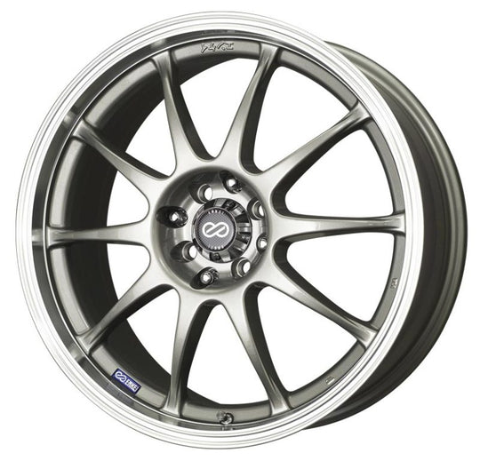 Enkei J10 18x7.5 4x100/114 42mm Offset 72.62mm Bore Dia Matte Silver Paint Wheel - 409-875-10SP
