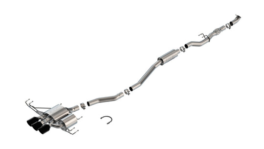 Borla 2023 Honda Civic Type R MT ATAK Catback Exhaust w/ 4in Ceramic Black Tips - 140927CB