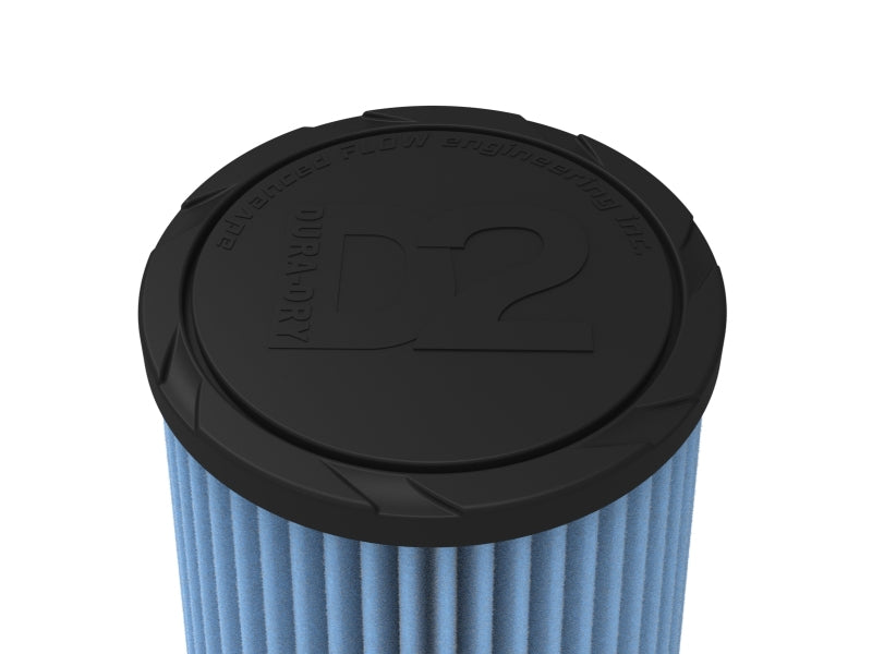 aFe POWER Universal Clamp-On Air Filter w/ D2 Dura-Dry Media - 3in F x 6in B x 4-3/4in T x 7in H - 21-30018V