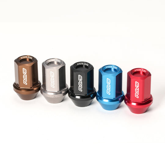 Rays Dura-Nut L37 Straight Type 6H 12x1.25 Lug Nut Set 20 Lug 4 Lock Set - Red - WDURA3712125R6H