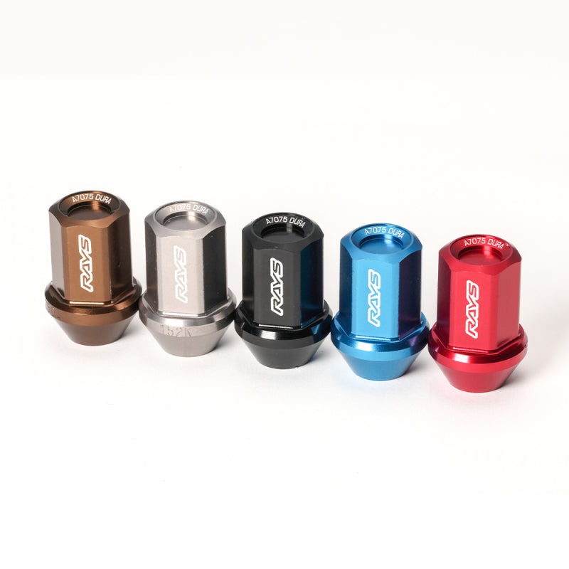 Rays Dura-Nut L37 Straight Type 6H 12x1.50 Lug Nut Set 20 Lug 4 Lock Set - Gunmetallic - WDURA3712150G6H