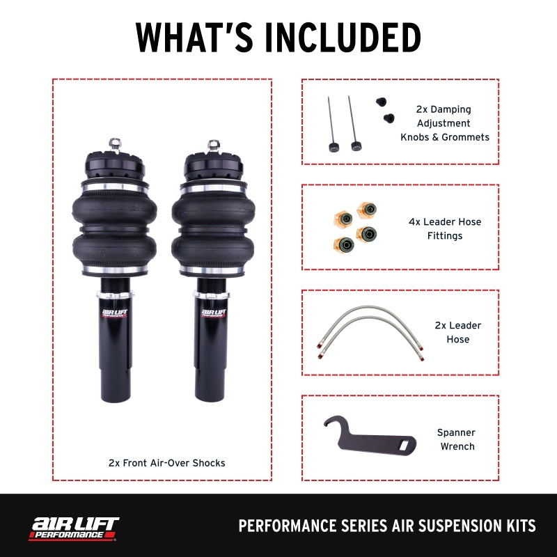 Air Lift Performance 09-16 Audi A4 Quattro & FWD S4/RS4 Front Air Suspension Kit - 76005