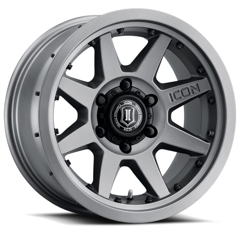 ICON Rebound Pro 17x8.5 / 5x5.5 / 0mm / 4.75in BS Titanium Wheel - 21817858547LBTT