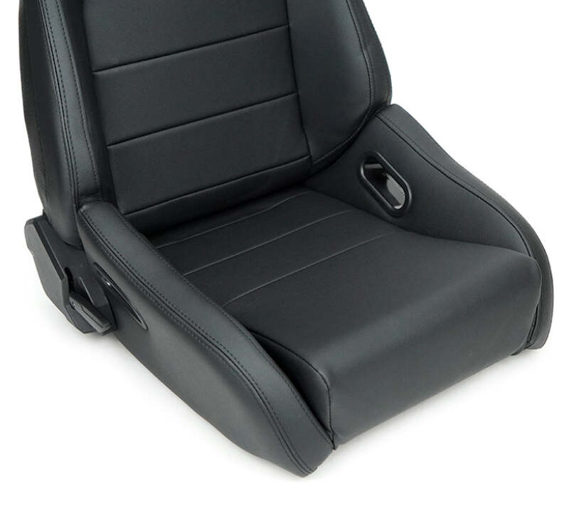 NRG Omega Reclinable Racing Seat (Pair) Black with Black Carbon Vinyl Back - RSC-750BK/BK L/R