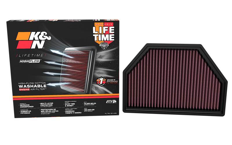 K&N 2023+ BMW X7 L6-3.0L Replacement Air Filter - 33-5158