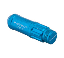 Load image into Gallery viewer, NRG 700 Series M12 X 1.5 Steel Lug Nut w/Dust Cap Cover Set 21 Pc w/Locks &amp; Lock Socket - Blue - LN-LS700BL-21