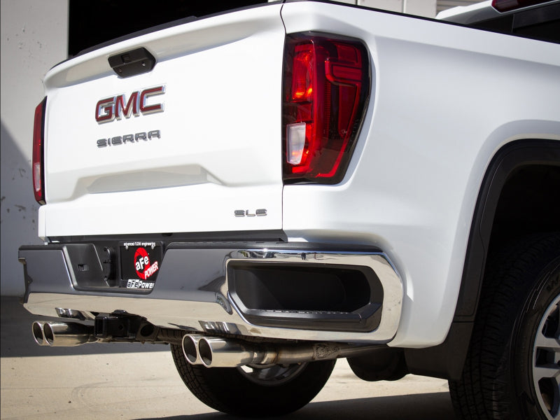 aFe Vulcan Series 3-2.5in 304SS Exh Cat-Back w/ Pol Tips 2019 GM Silverado/Sierra 1500 L4-2.7L (t) - 49-34110-P