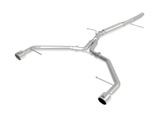 aFe MACHForce XP 3in-2.5in SS Exhaust Axle-Back 17-19 Audi A4 (B9) L4-2.0L (t) - Polished - 49-36419-P