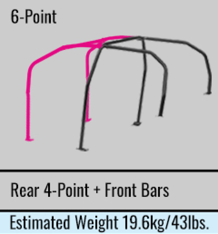 Cusco Chromoly Reg. Capacity 6pt Roll Cage 2dr Nissan R33 (S/O/No Cancel) CUSCO BLUE - 232 265 B
