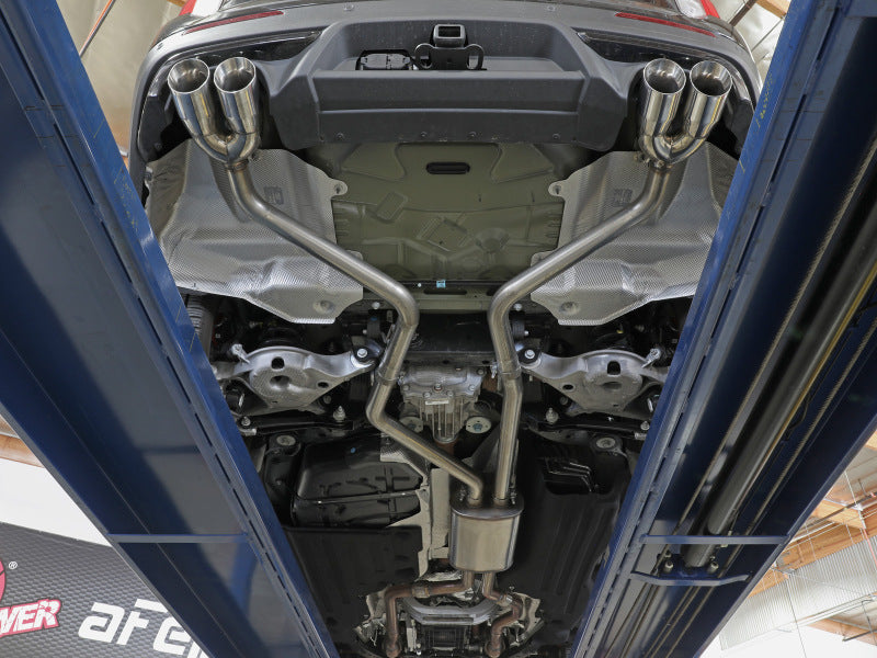 aFe MACH Force-Xp 2.5in. 304 SS C/B Exhaust 20-21 Ford Explorer V6-3.0L - Black Tip - 49-33139-B